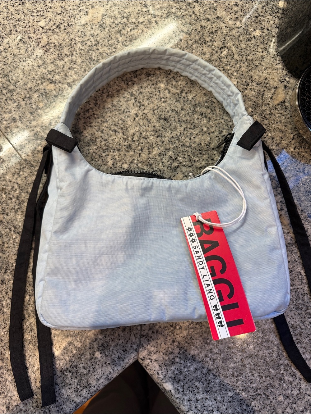 ✨ Like New Baggu x Sandy Liang Powder Blue Mini Bow Bag ✨ - Picture 2 of 6